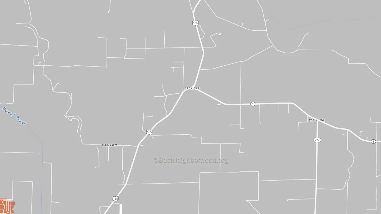 Bike Grade map of Back Gate, AR