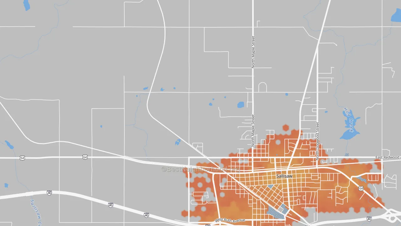 Bike Grade map of Badger Lee, OK