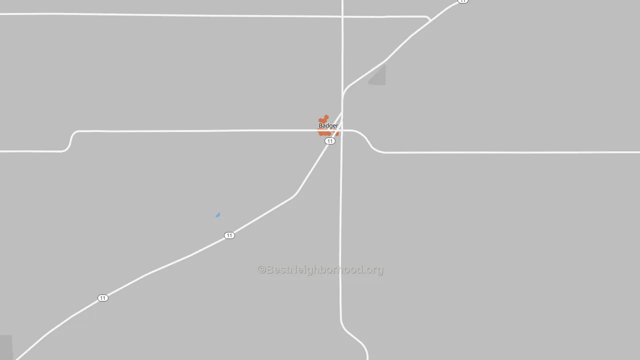 Bike Grade map of Badger, MN