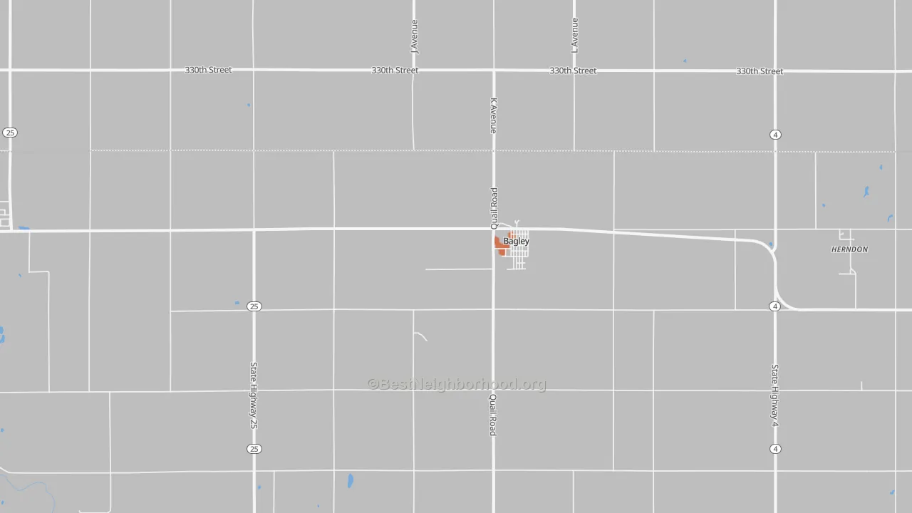Bike Grade map of Bagley, IA