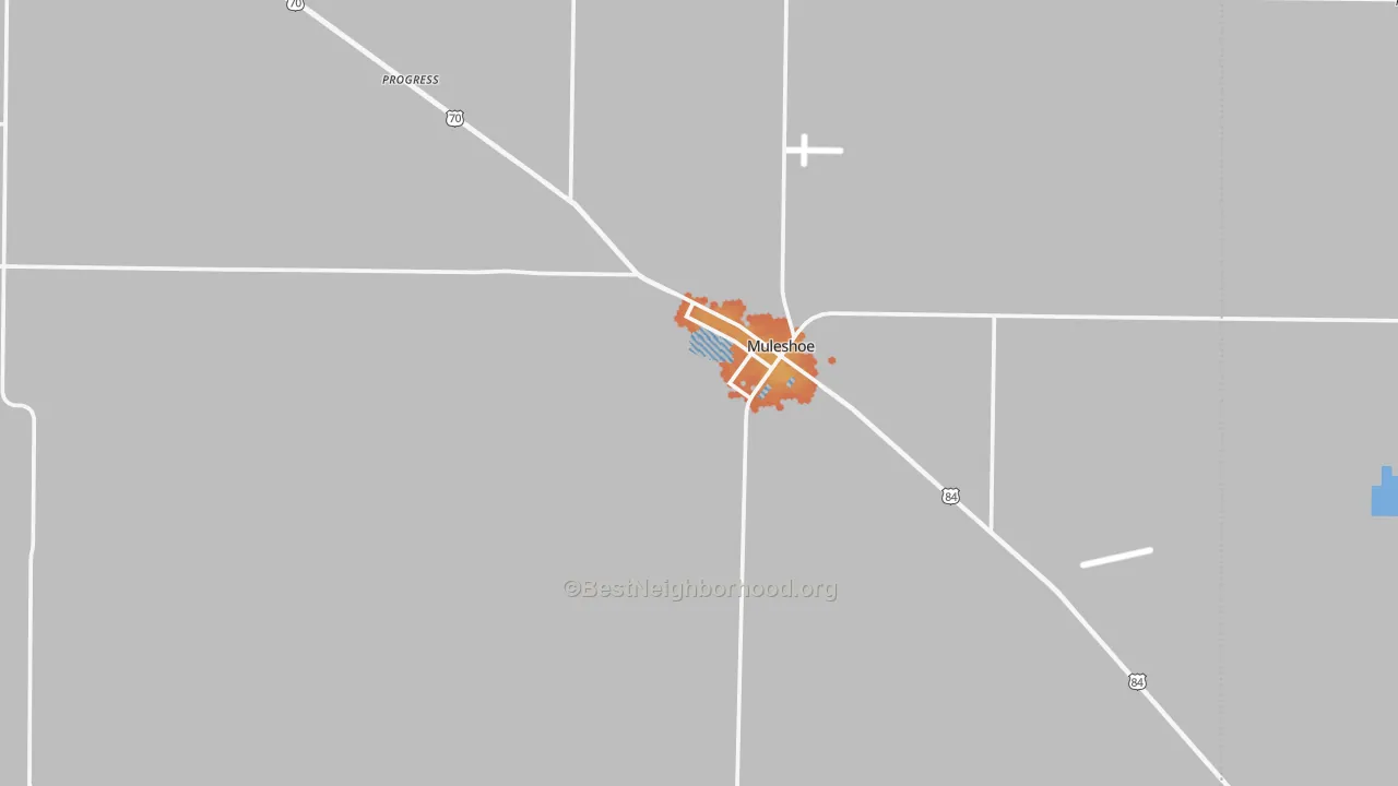 Bike Grade map of Bailey County, TX