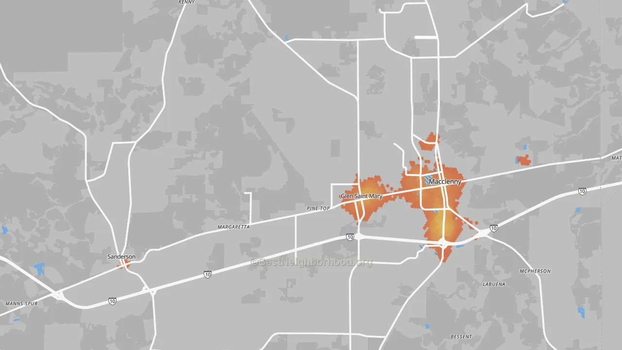 Bike Grade map of Baker County, FL