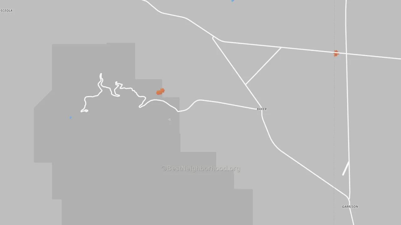 Bike Grade map of Baker, NV