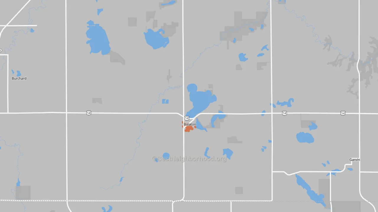 Bike Grade map of Balaton, MN