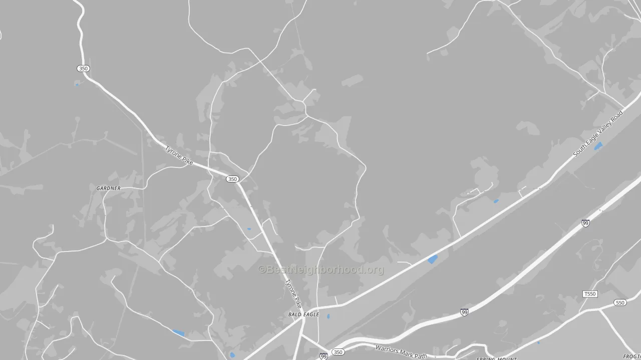 Bike Grade map of Bald Eagle, PA