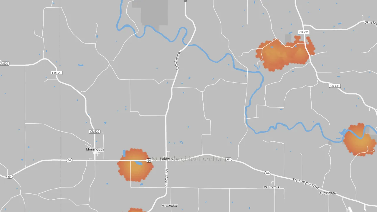 Bike Grade map of Baldwin, IA