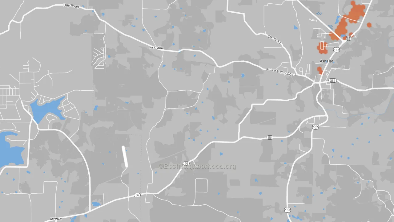 Bike Grade map of Ballard, AR