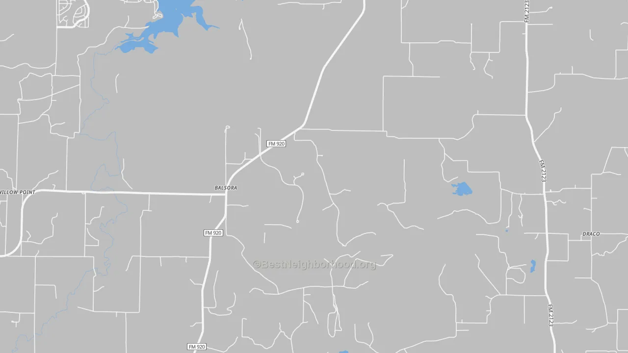 Bike Grade map of Balsora, TX