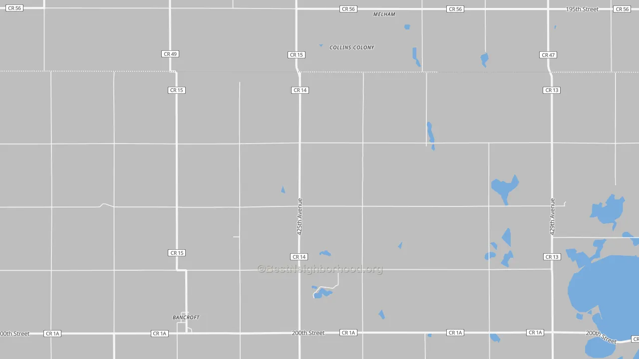 Bike Grade map of Bancroft, SD