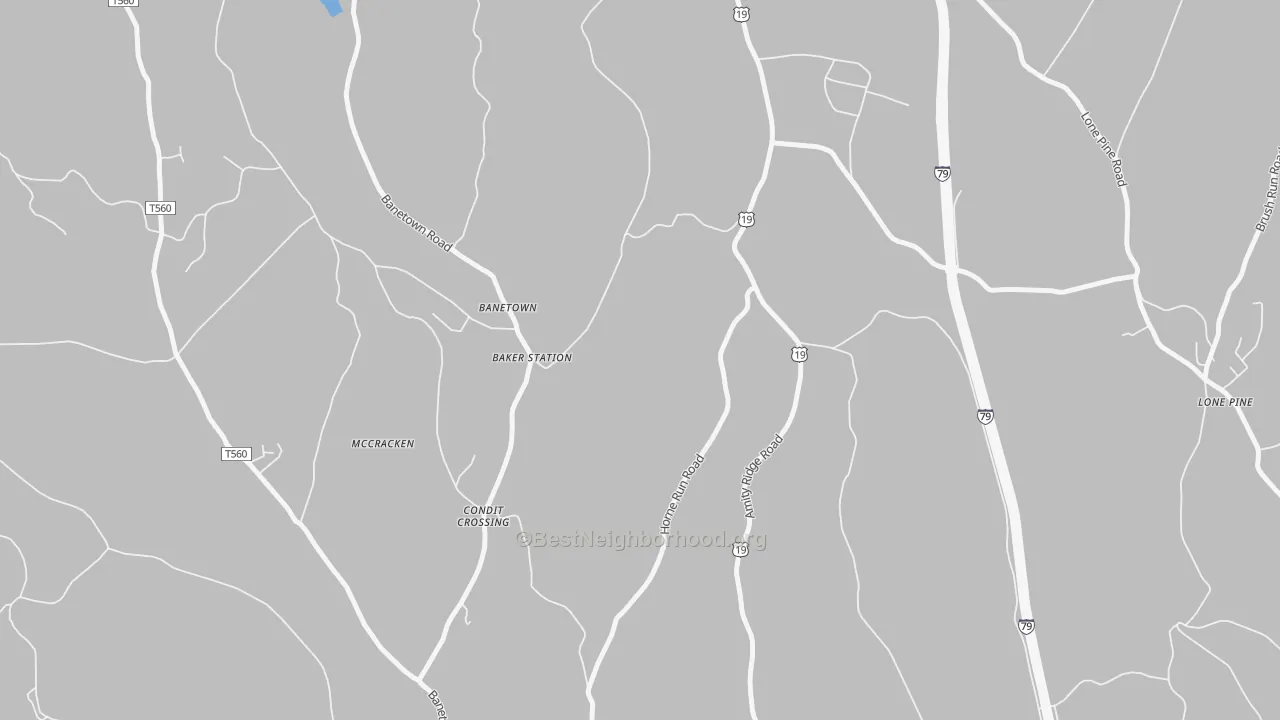 Bike Grade map of Banetown, PA