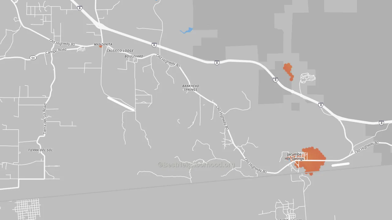 Bike Grade map of Bankhead Springs, CA