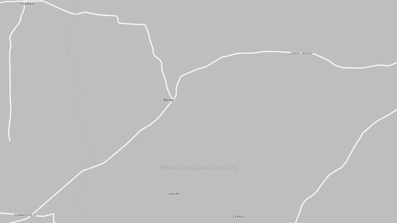 Bike Grade map of Banks, AR
