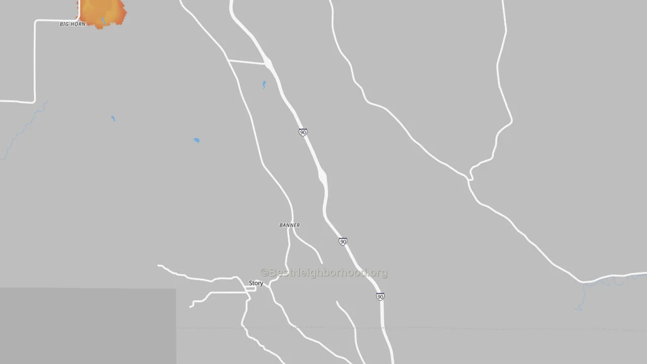Bike Grade map of Banner, WY