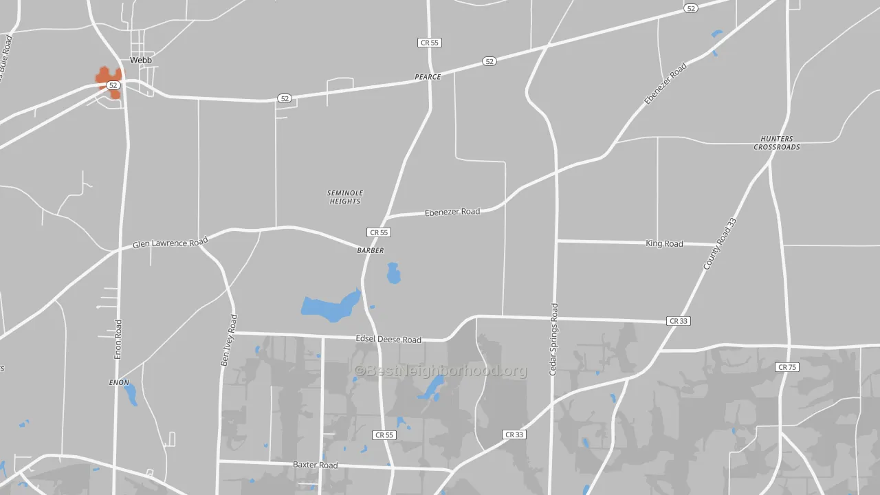 Bike Grade map of Barber, AL