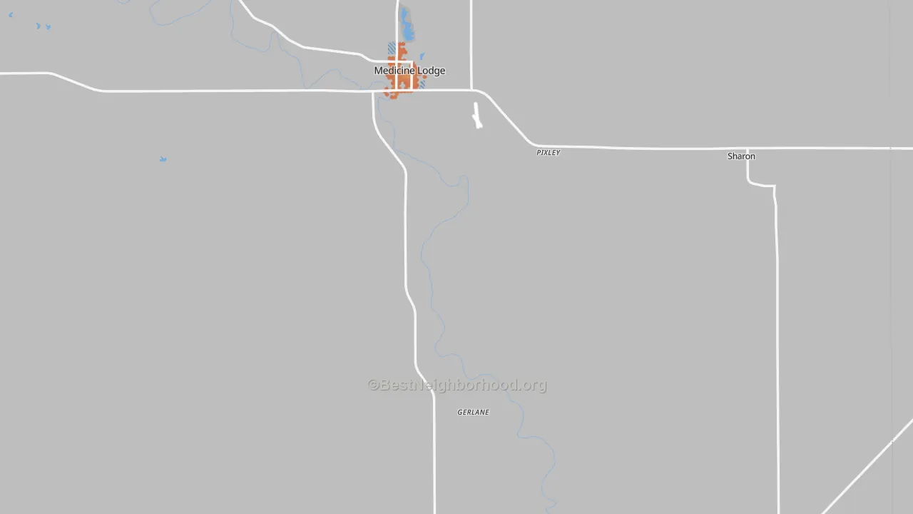 Bike Grade map of Barber County, KS