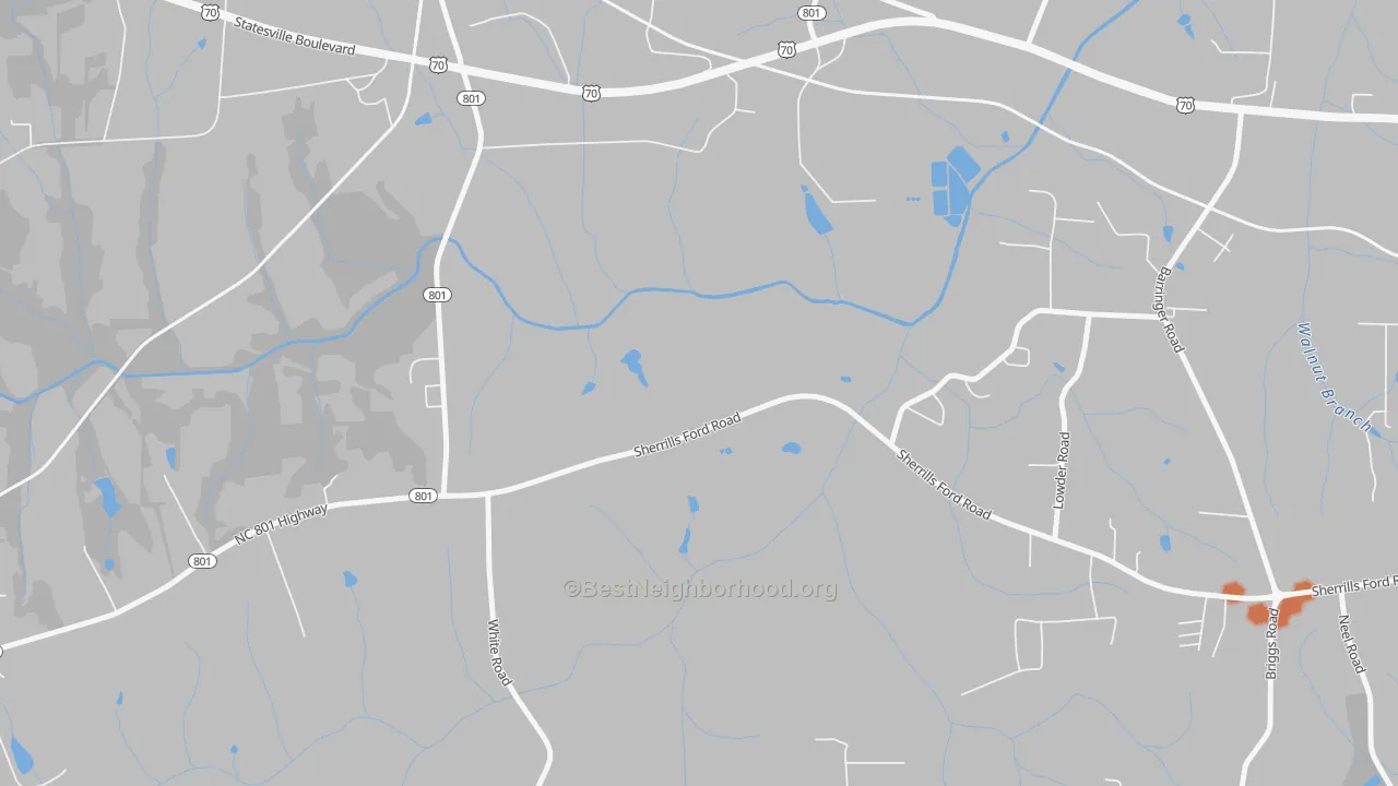 Bike Grade map of Barber, NC
