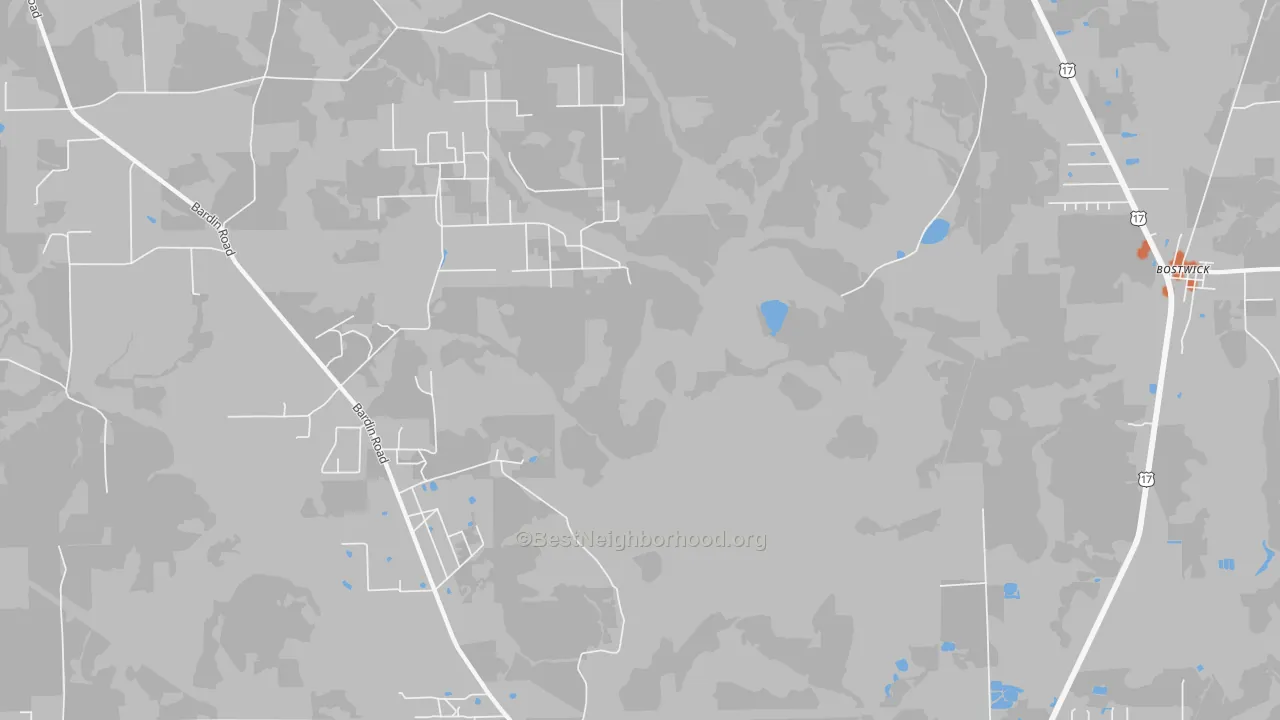 Bike Grade map of Bardin, FL