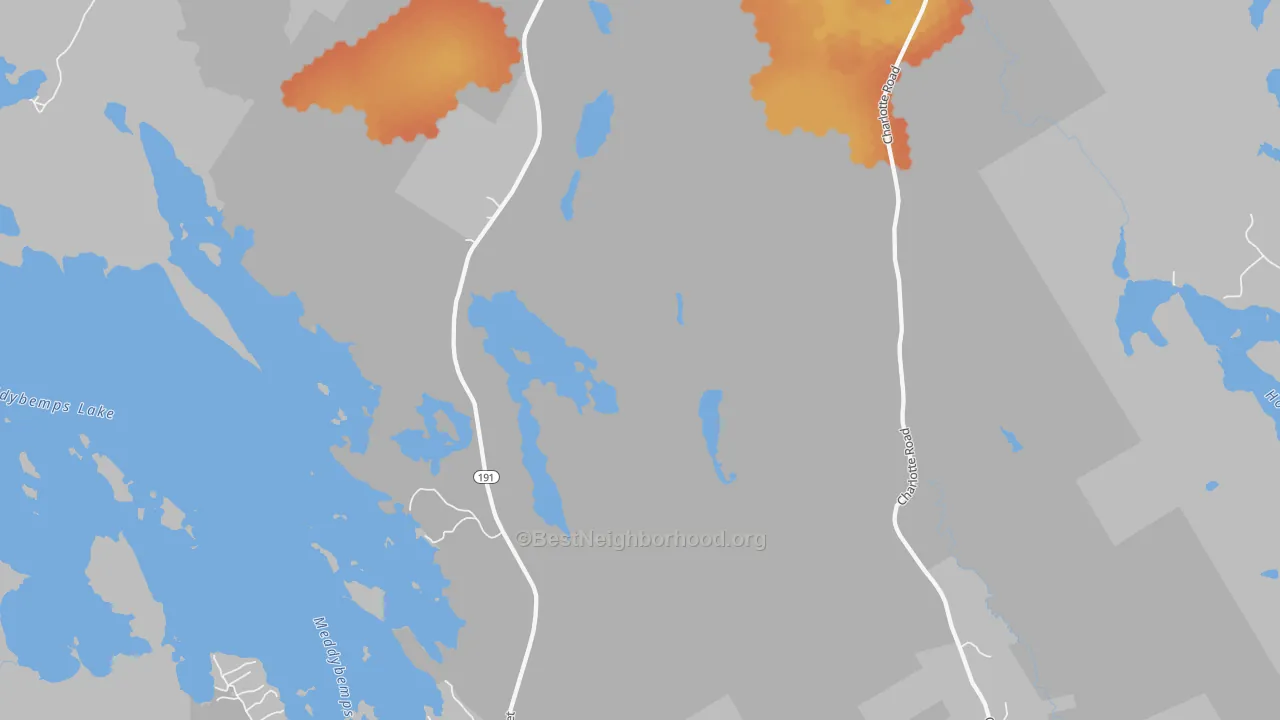 Bike Grade map of Baring, ME