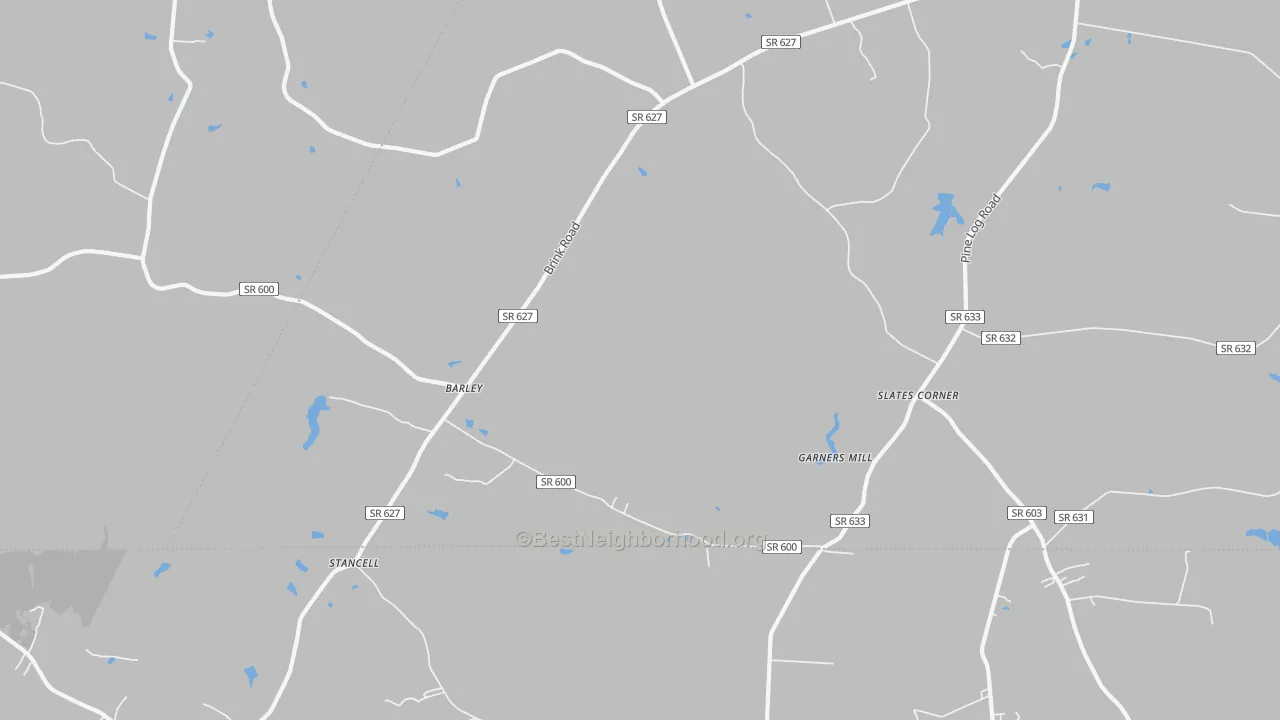Bike Grade map of Barley, VA