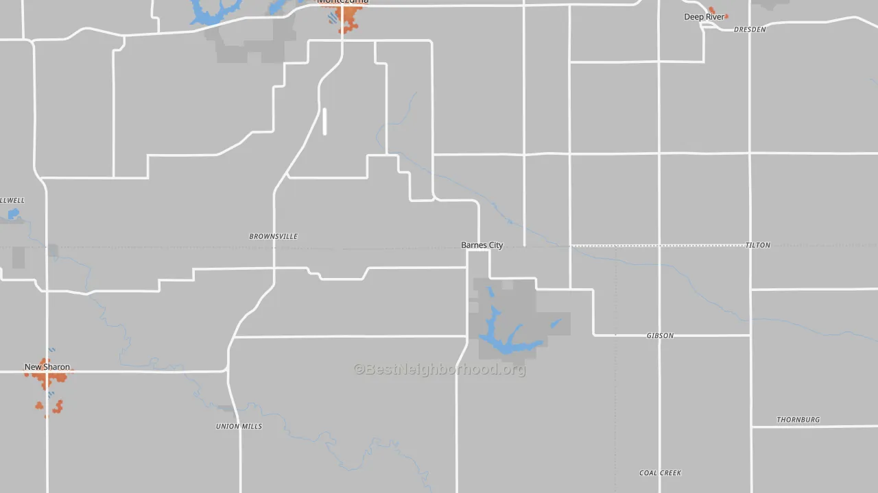 Bike Grade map of Barnes City, IA
