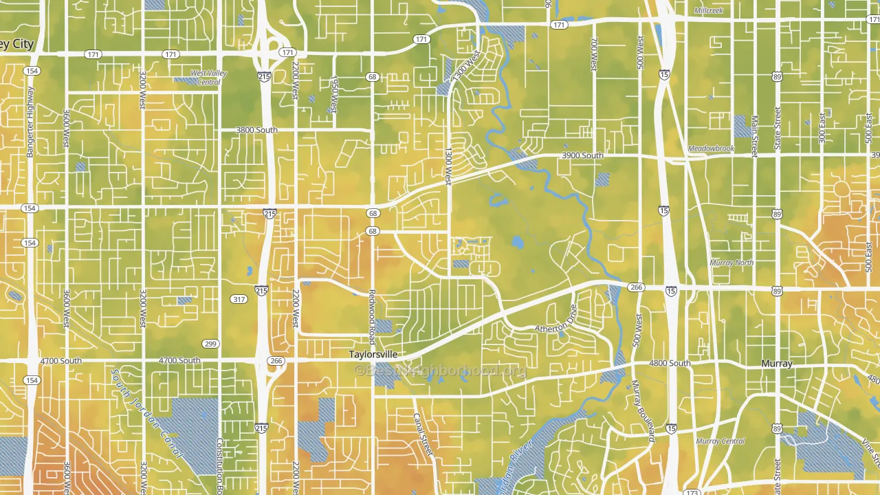 Bike Grade map of Barrington Park, Taylorsville, UT