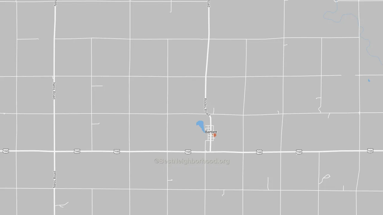 Bike Grade map of Bartlett, KS