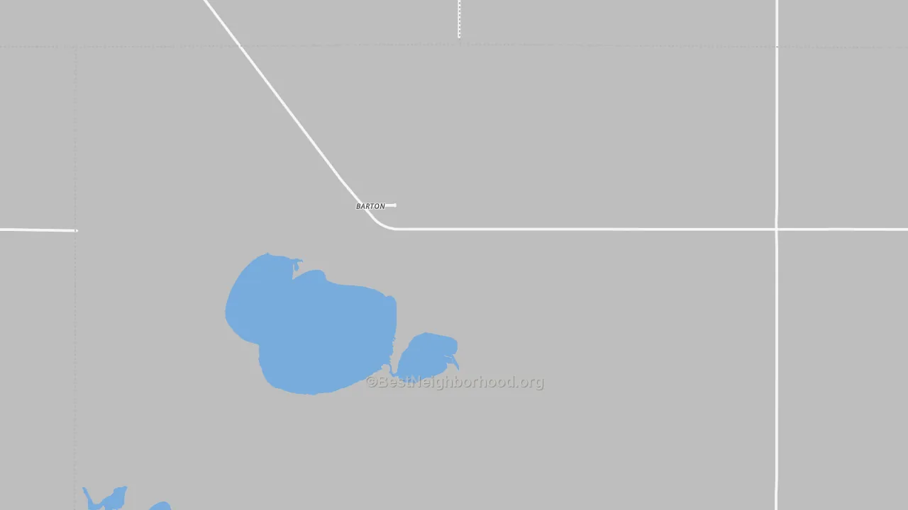 Bike Grade map of Barton, ND