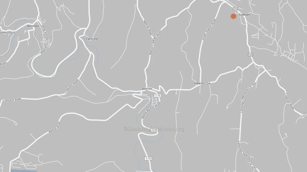 Bike Grade map of Barton, OH