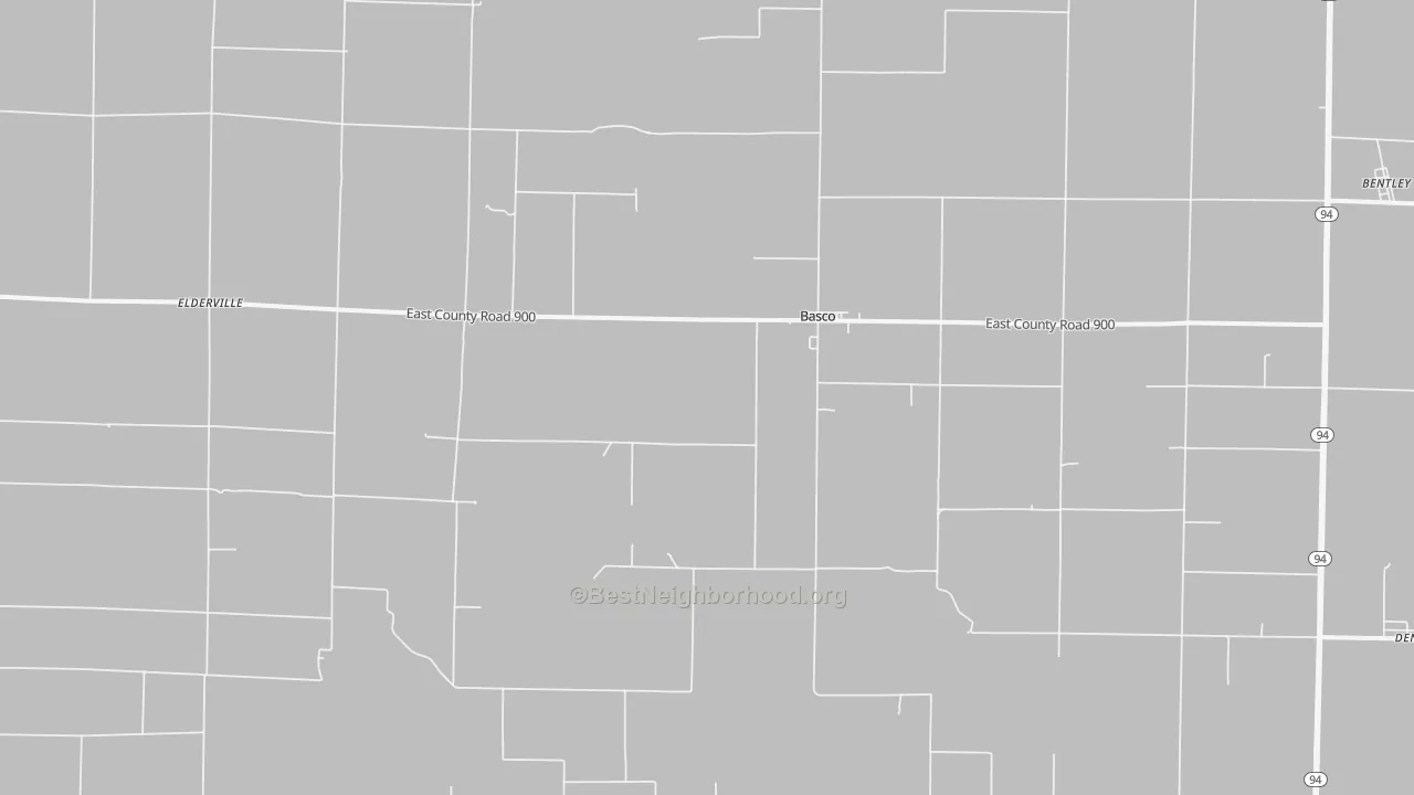 Bike Grade map of Basco, IL