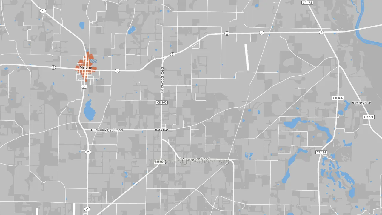 Bike Grade map of Bascom, FL