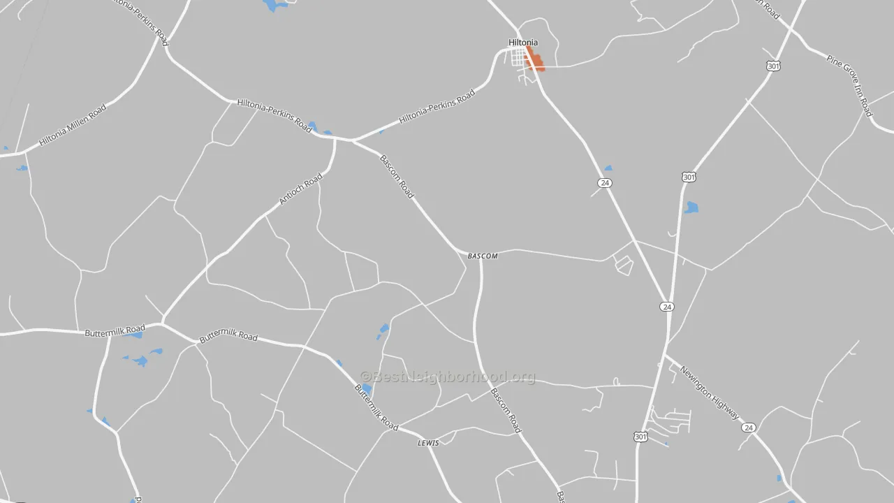 Bike Grade map of Bascom, GA