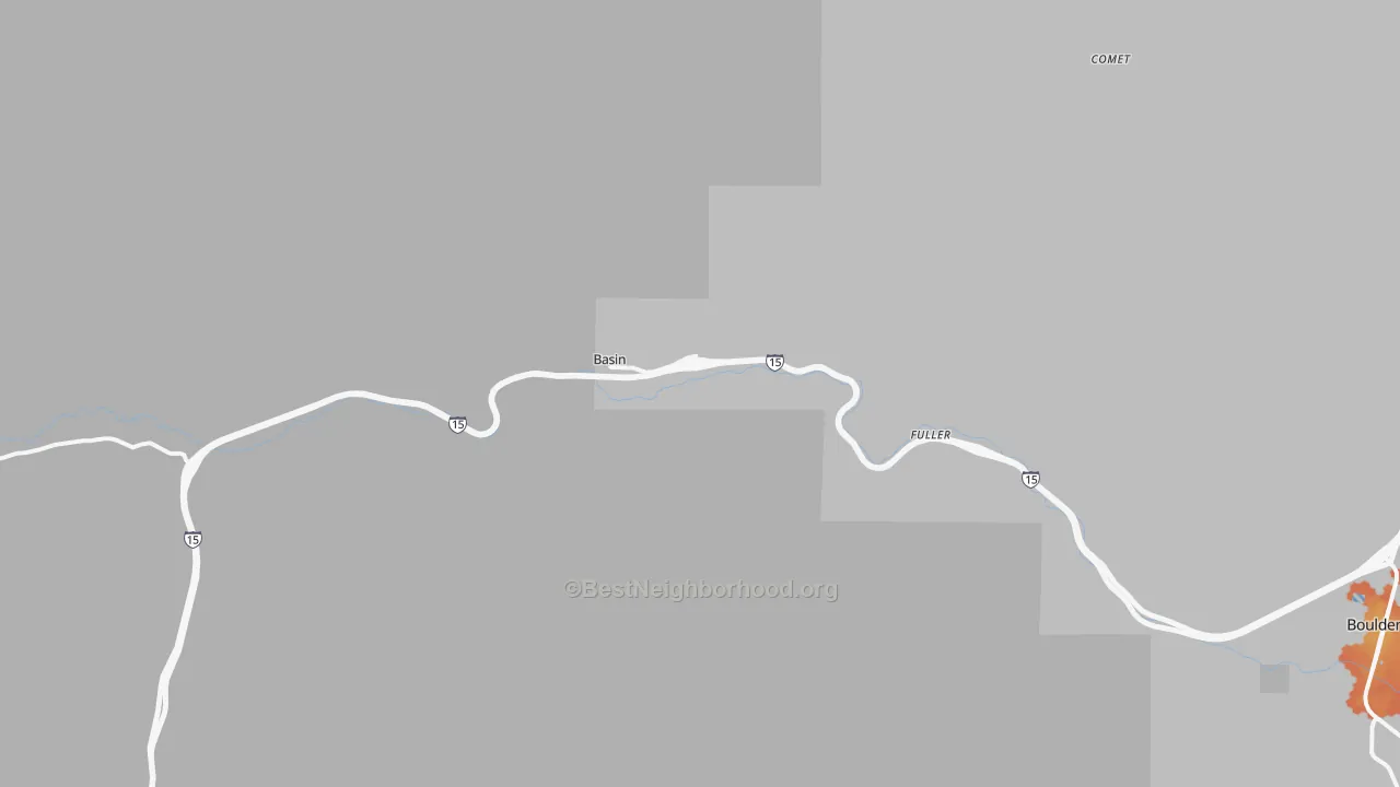 Bike Grade map of Basin, MT