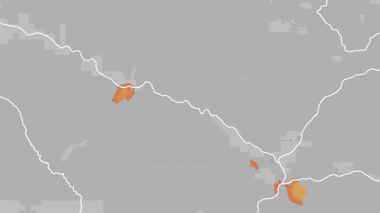 Bike Grade map of Bates, OR