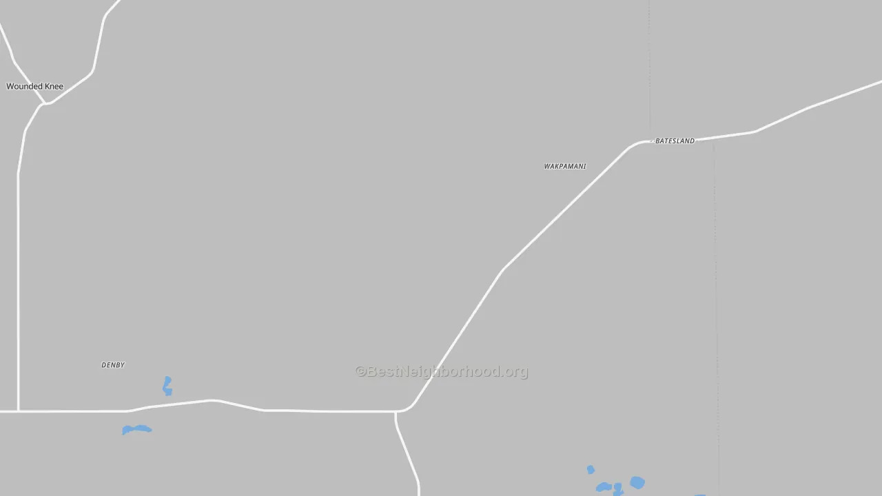 Bike Grade map of Batesland, SD