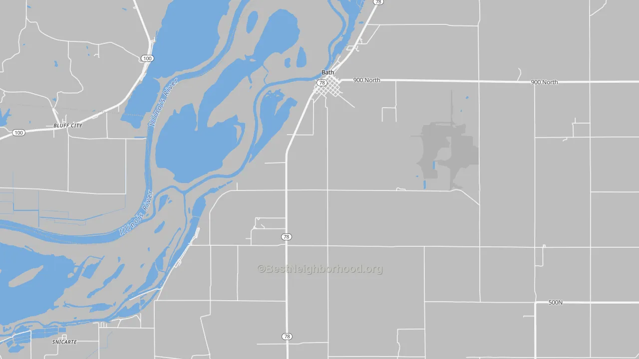 Bike Grade map of Bath, IL