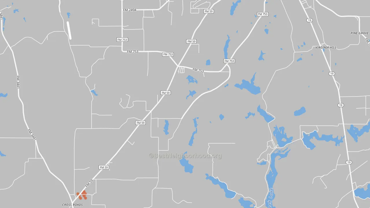 Bike Grade map of Baxter, TX
