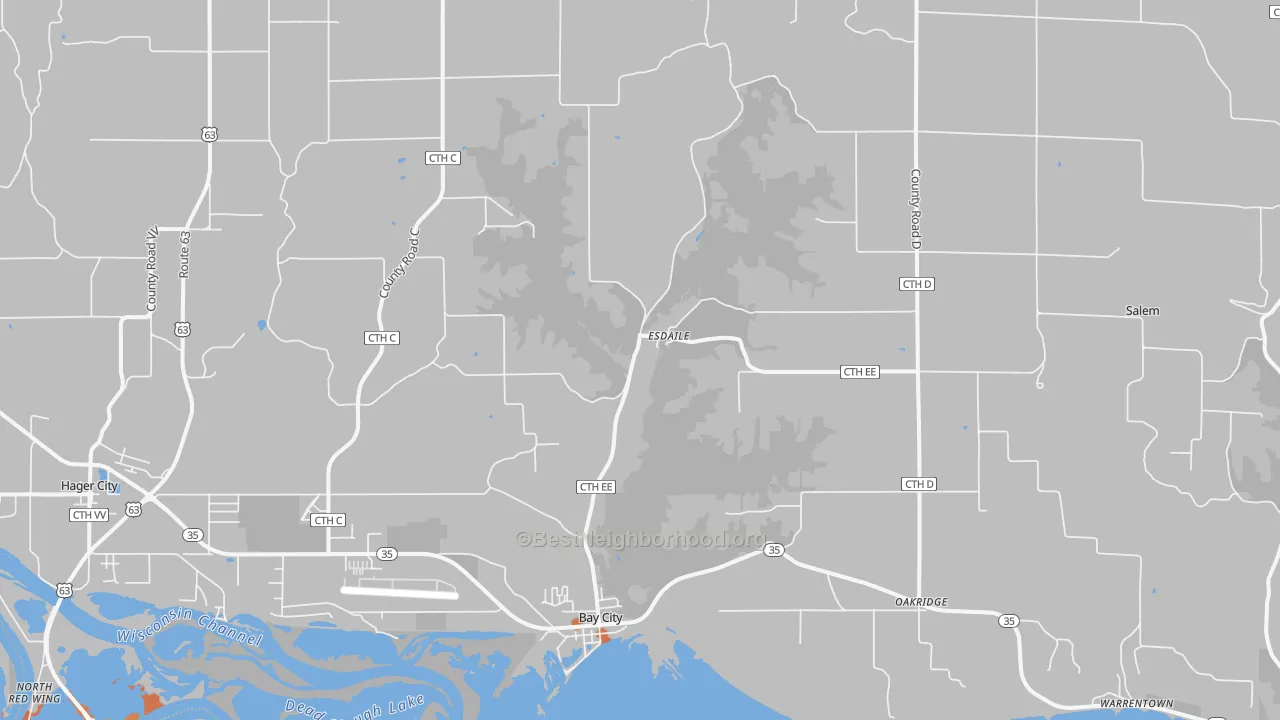 Bike Grade map of Bay City, WI