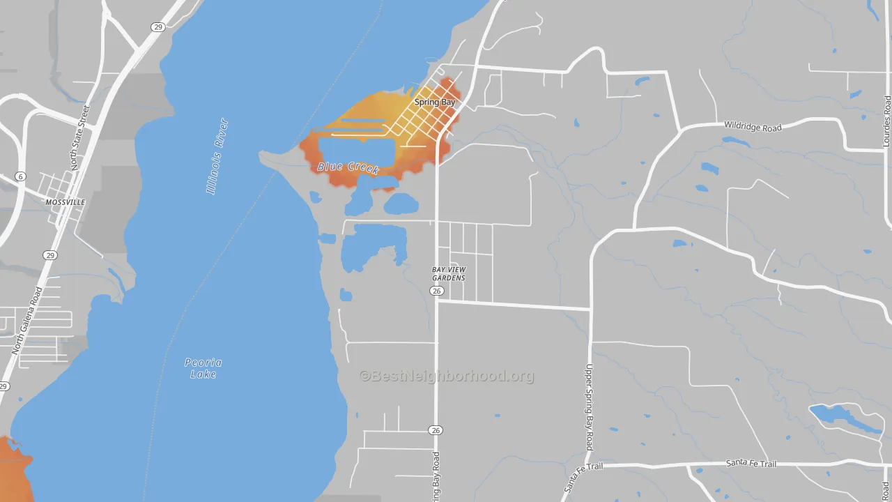 Bike Grade map of Bay View Gardens, IL