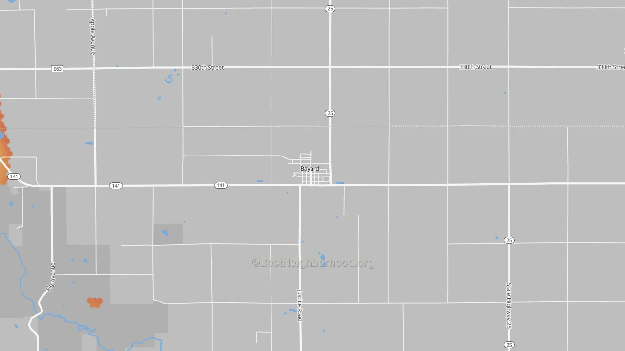 Bike Grade map of Bayard, IA