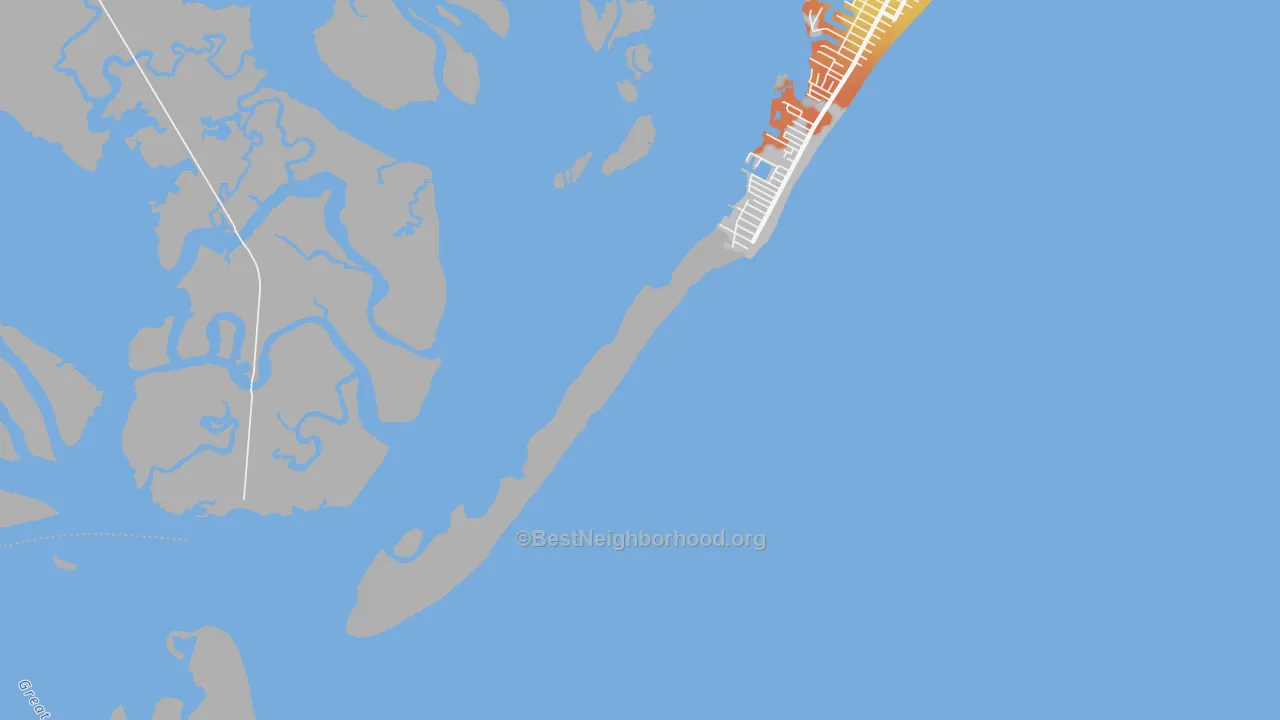 Bike Grade map of Beach Haven Heights, NJ