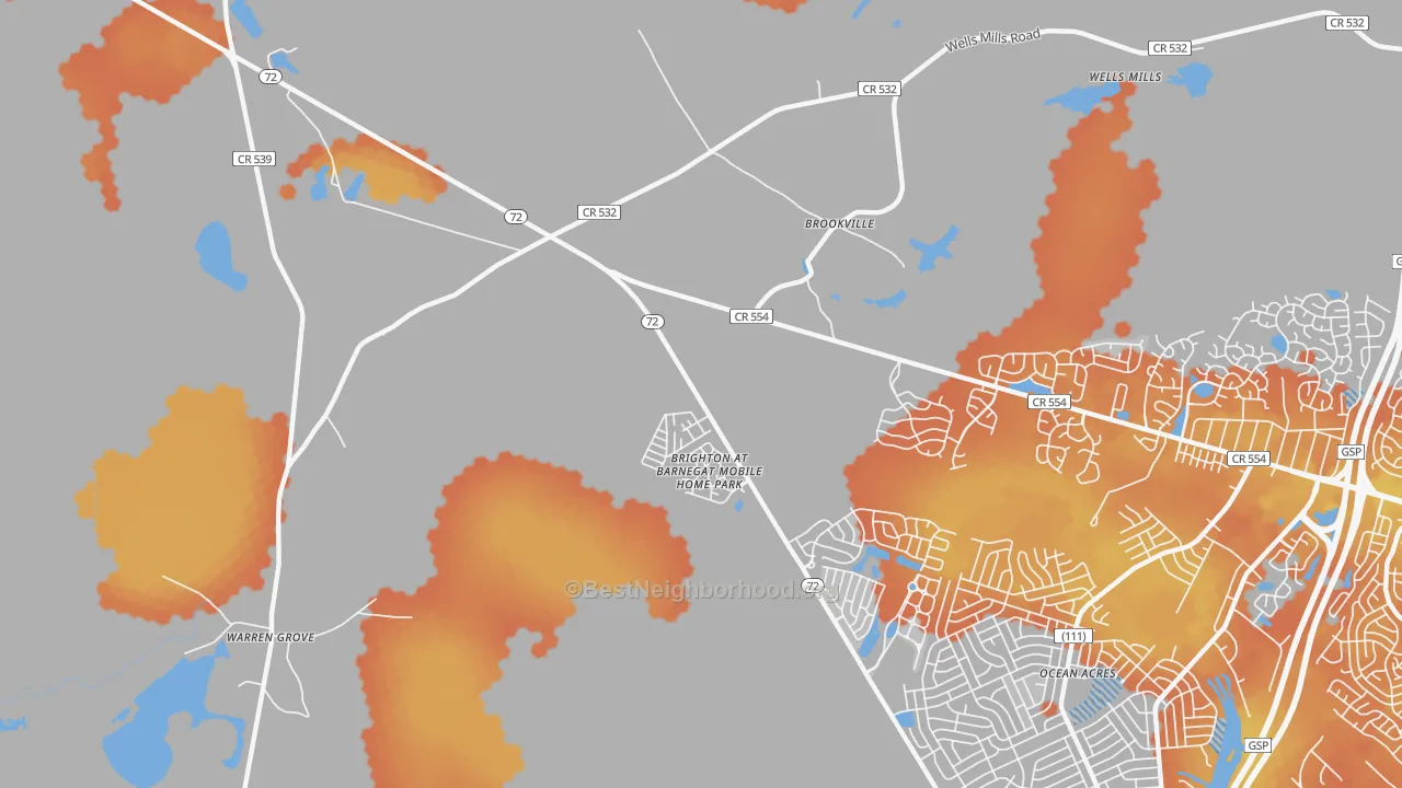 Bike Grade map of Beach View, NJ