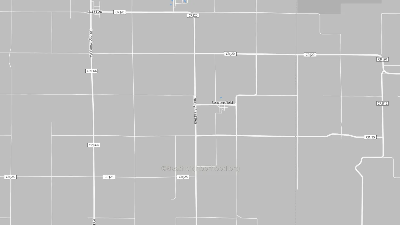 Bike Grade map of Beaconsfield, IA