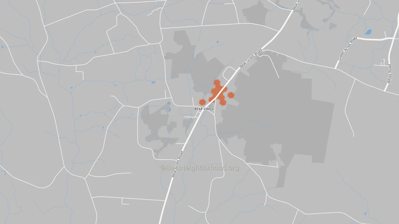 Bike Grade map of Bear Grass, NC