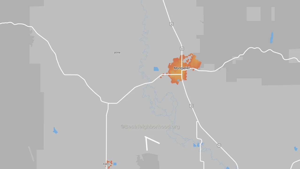 Bike Grade map of Bear Lake County, ID