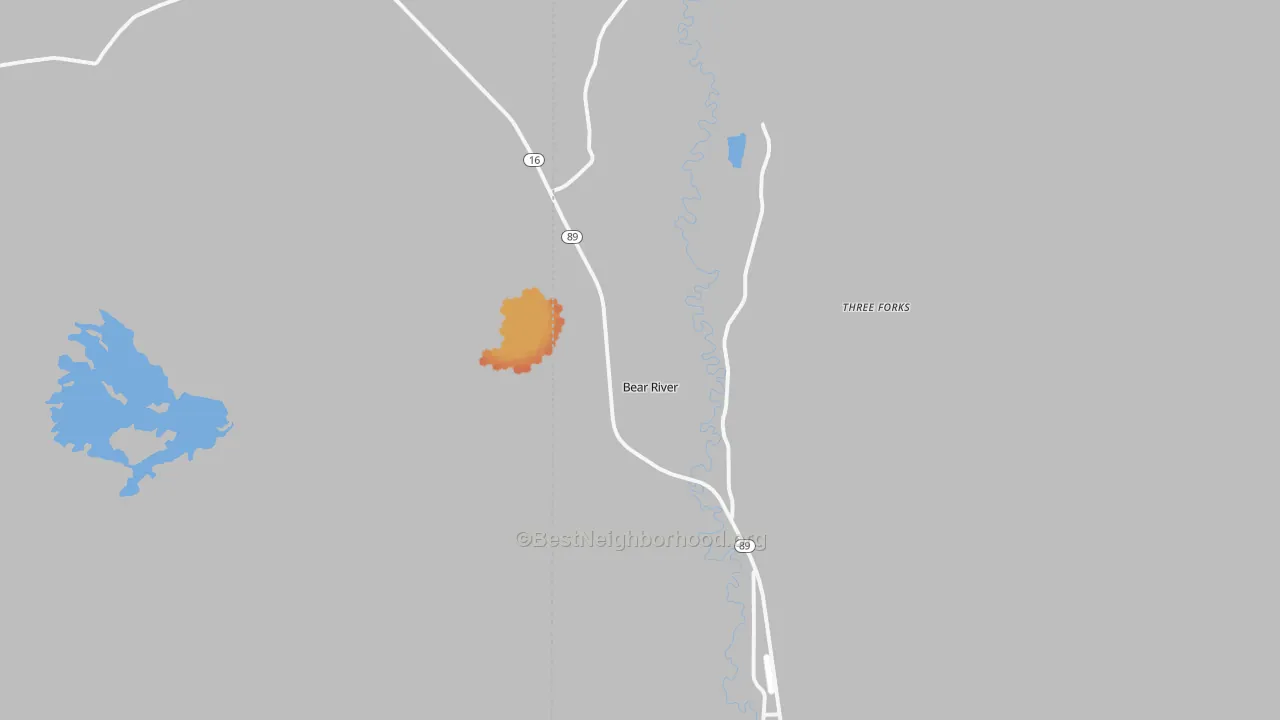 Bike Grade map of Bear River, WY