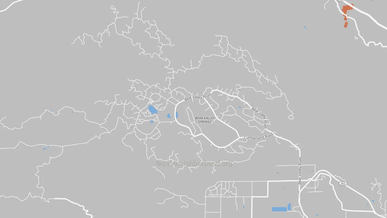 Bike Grade map of Bear Valley Springs, CA