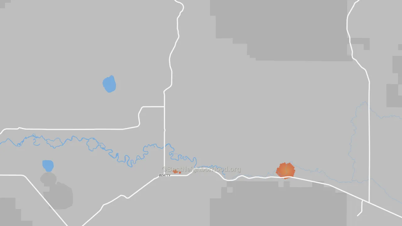 Bike Grade map of Beatty, OR