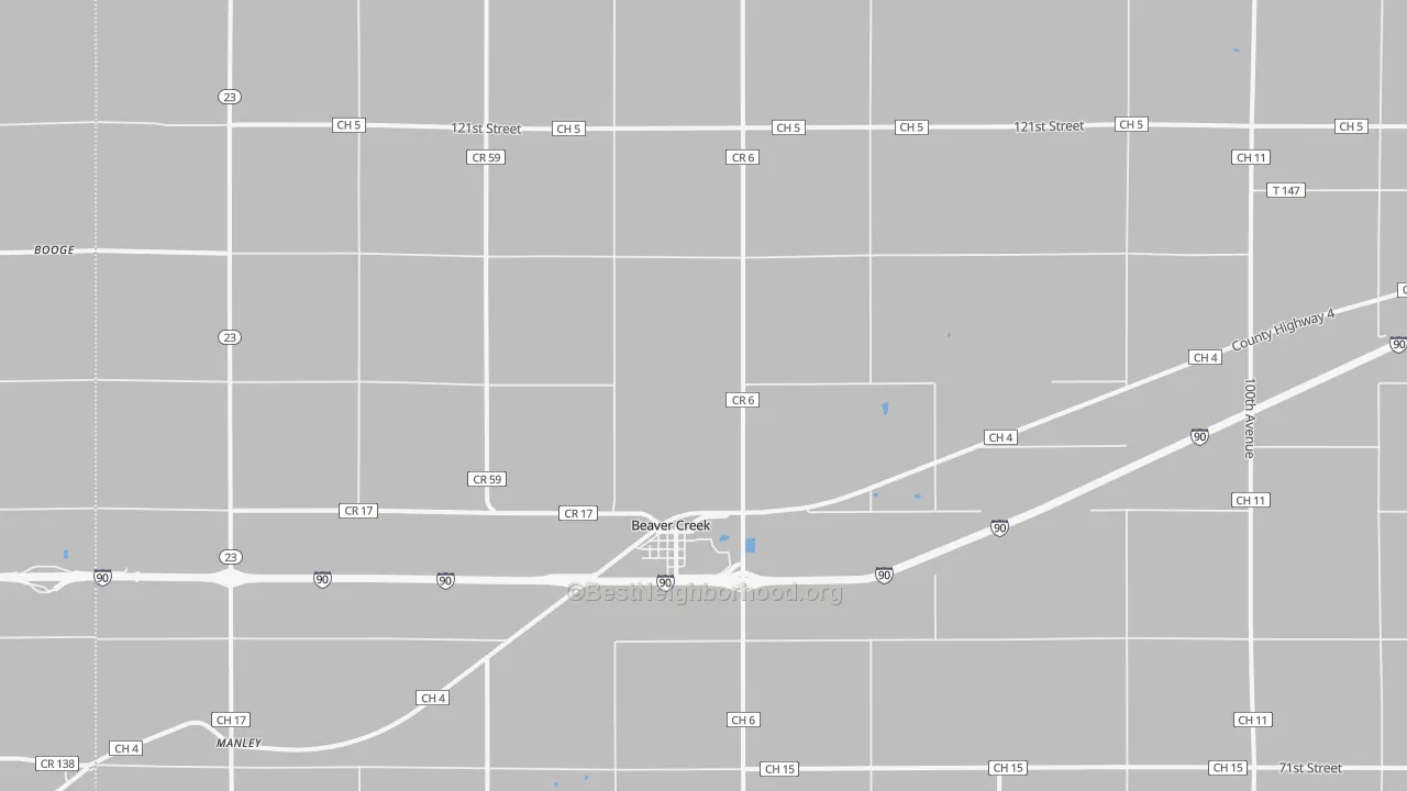 Bike Grade map of Beaver Creek, MN