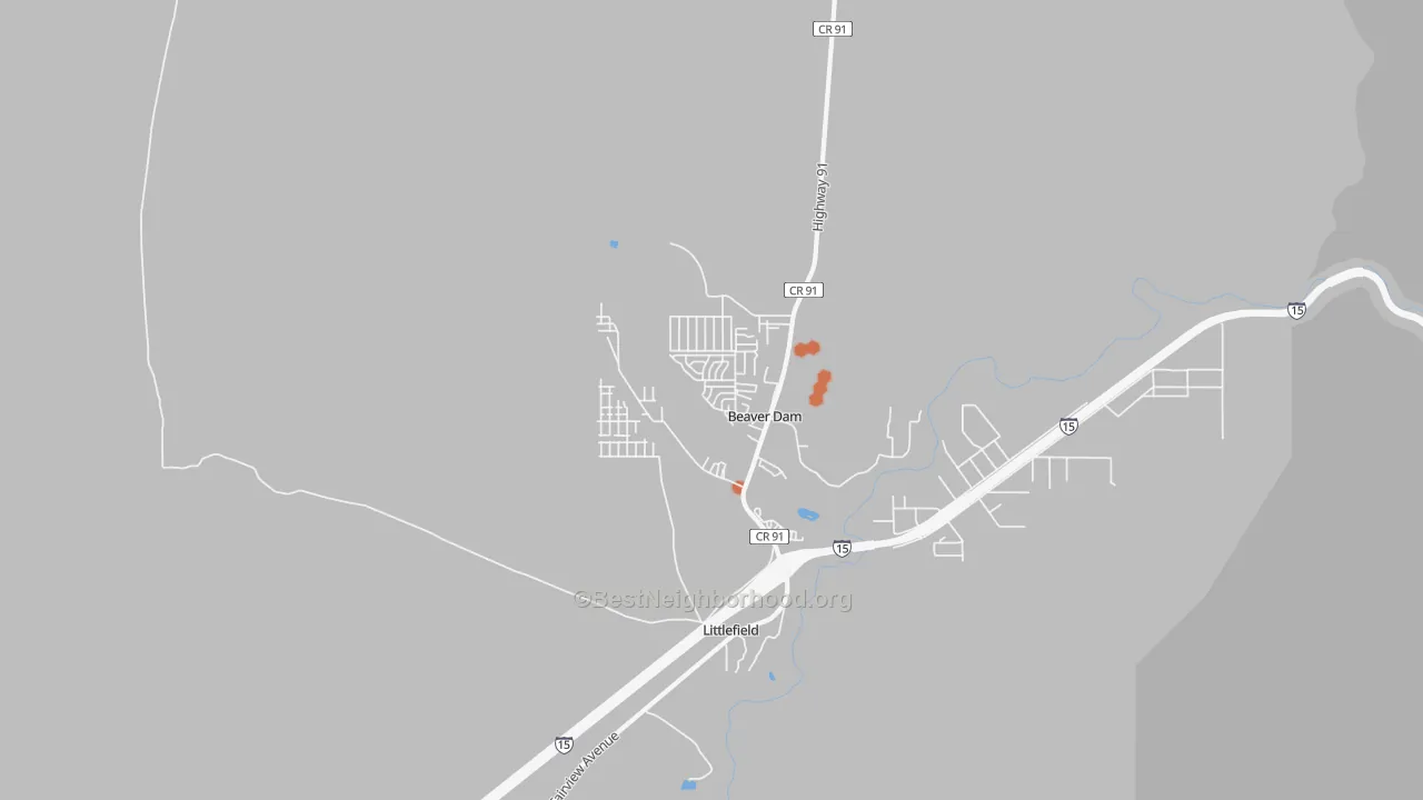 Bike Grade map of Beaver Dam, AZ