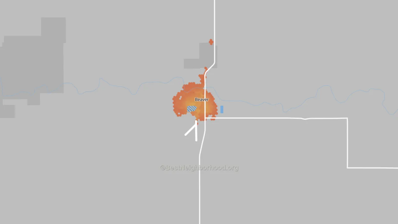 Bike Grade map of Beaver, OK